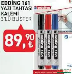 EDDİNG 161 YAZI TAHTASI KALEMİ 3'LÜ BLİSTER indirimli fiyat EDDİNG 161 YAZI TAHTASI KALEMİ 3'LÜ BLİSTER fiyat ve kampanya bilgisi